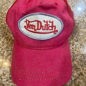 Y2K Vintage Genuine Von Dutch Trucker Hat Red